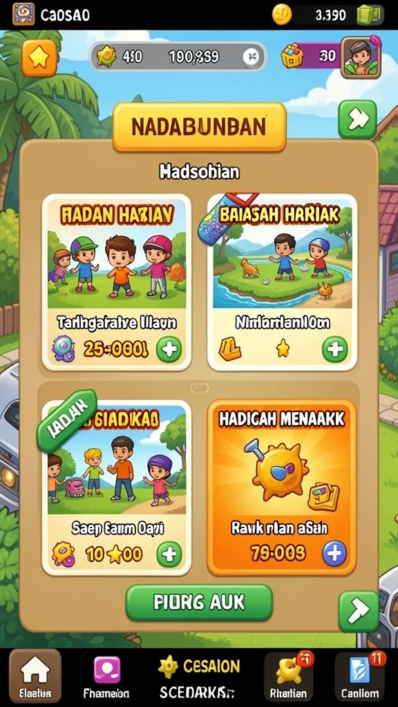 Tampilan awal aplikasi 777WIN yang menarik.