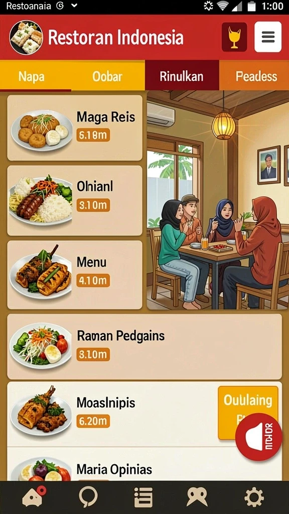 Tampilan antarmuka pengguna yang intuitif dan menarik.