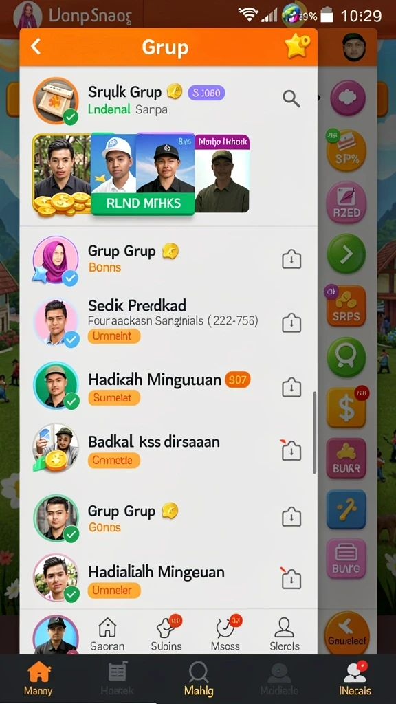 Fitur bonus harian untuk semua pemain.
