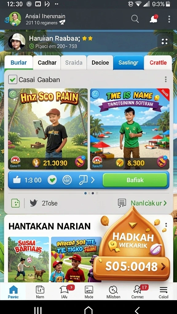 Screenshot fitur permainan yang memukau dan interaktif.
