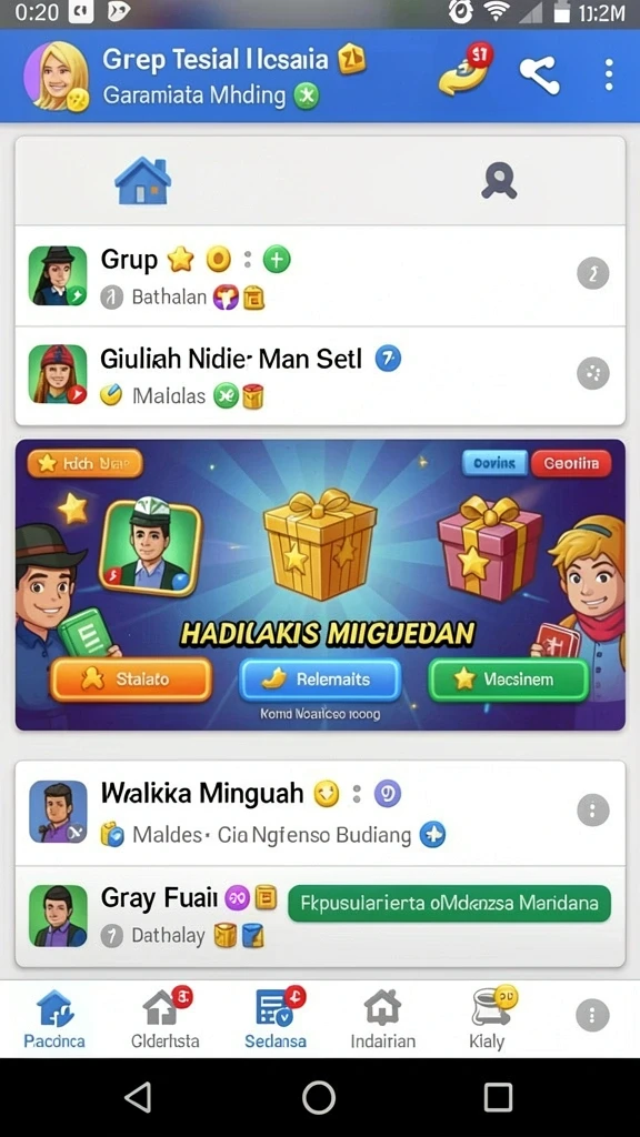 Momen seru dalam permainan dengan teman-teman.