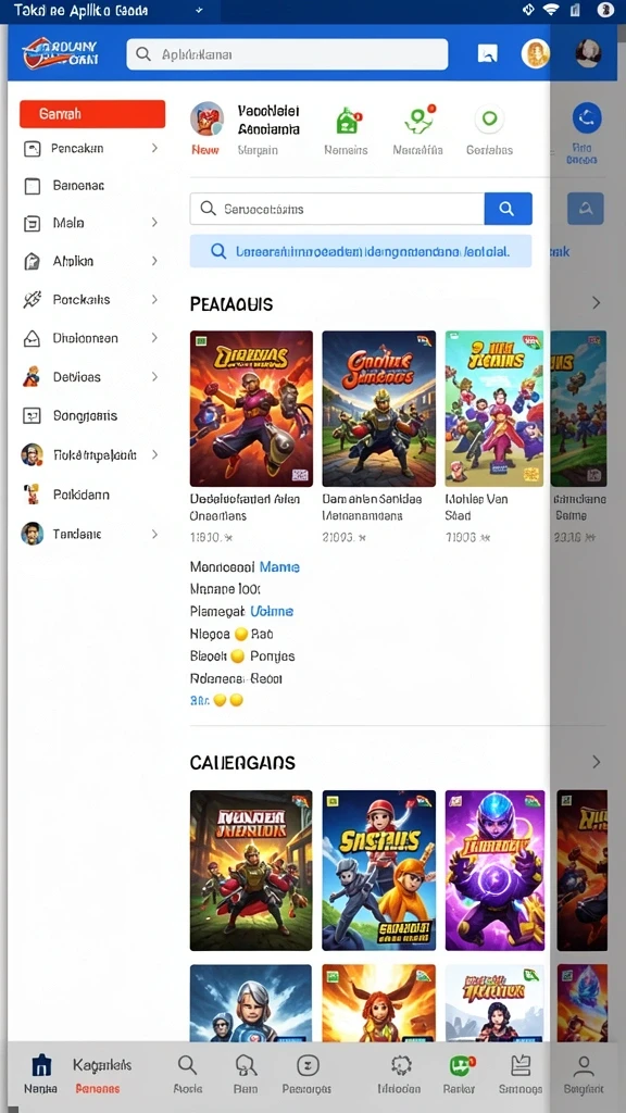 Screenshot memperlihatkan salah satu permainan kartu yang sedang dimainkan.