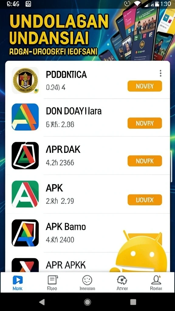 Tampilan antarmuka yang menarik di permainan.