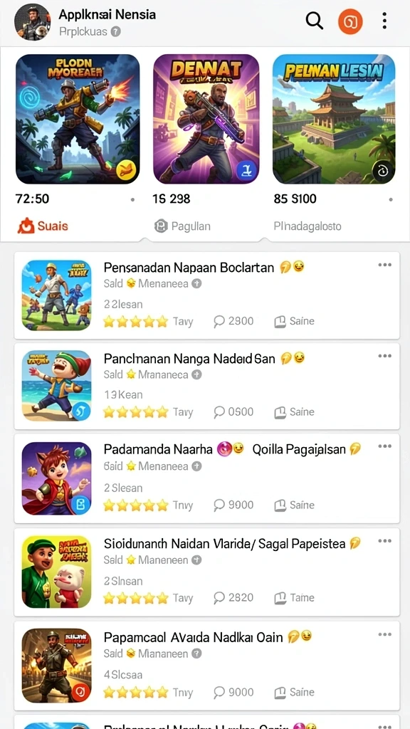 Screenshot tampilan permainan yang penuh warna dan menarik.