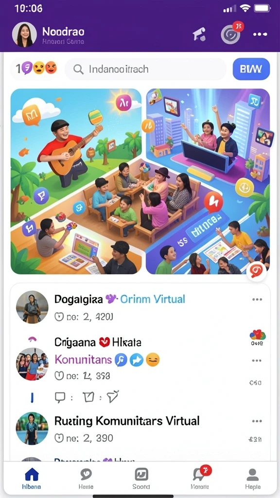 Tampilan layar utama aplikasi yang menarik.