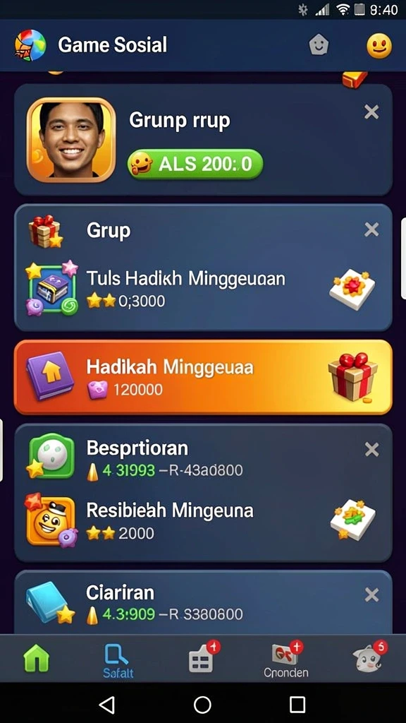 Tangkapan layar momen petualangan seru di SURGA19.