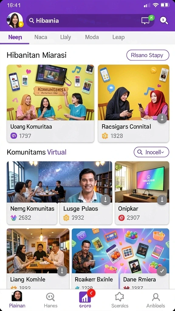 Tampilan antarmuka yang modern dan user-friendly.